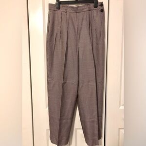 Jones New York Trouser - size 12 - Tweed of black and pink squares.